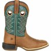 Durango Lil' Rebel Pro Little Kid's Teal Western Boot, WHEAT/TIDAL TEAL, M, Size 12 DBT0224C